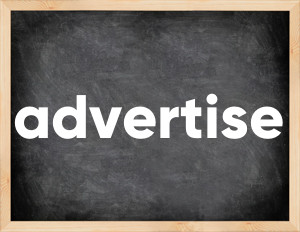 3 forms of the verb advertise