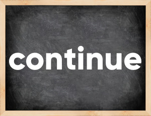 3 forms of the verb continue