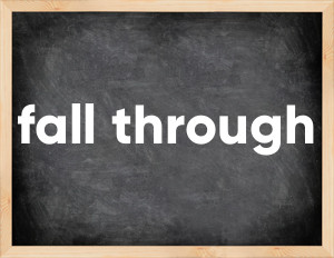3 forms of the verb fall through