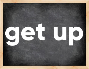 3 forms of the verb get up in English