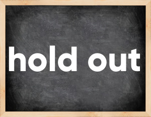 3 forms of the verb hold out