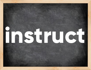 3 forms of the verb instruct