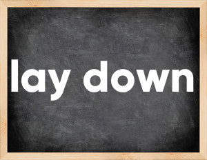 3 forms of the verb lay down