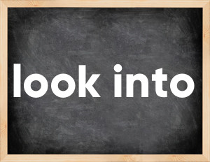 3 forms of the verb look into