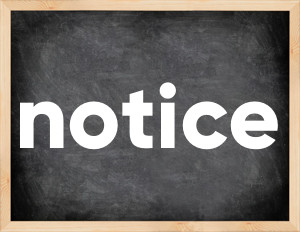 3 forms of the verb notice