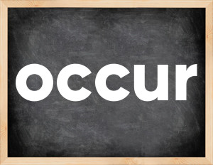 3 forms of the verb occur
