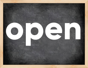 3 forms of the verb open