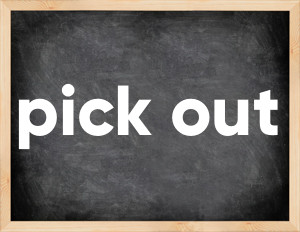 3 forms of the verb pick out