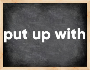 3 forms of the verb put up with