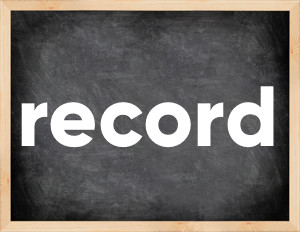 3 forms of the verb record