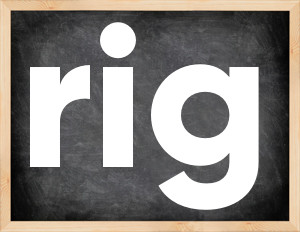 3 forms of the verb rig