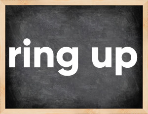 3 forms of the verb ring up