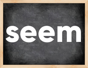 3 forms of the verb seem