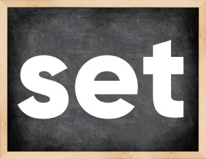 3 forms of the verb set