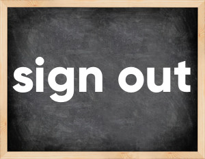 3 forms of the verb sign out