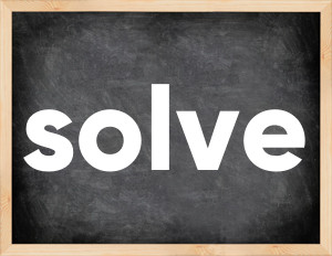 3 forms of the verb solve