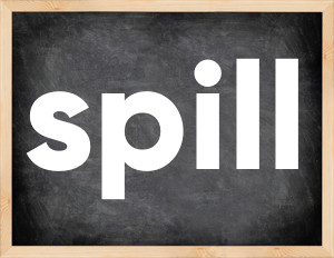 3 forms of the verb spill